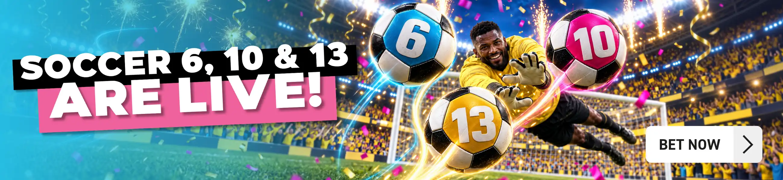Soccer 6, 10, and 13 are LIVE